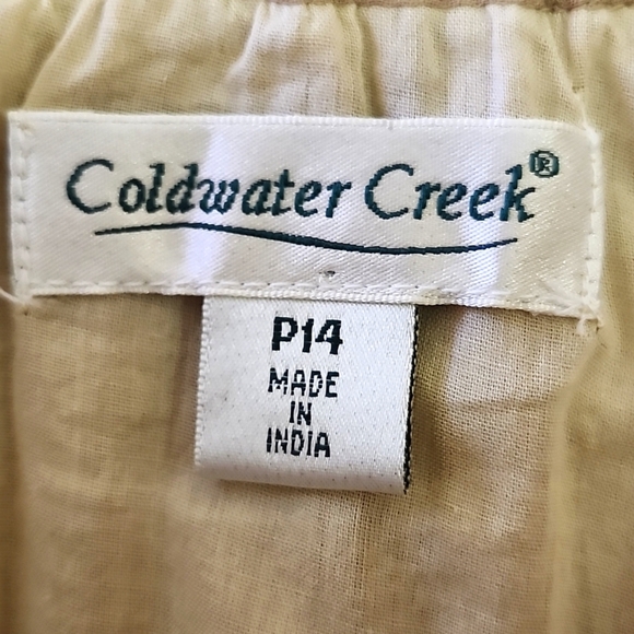 COLDWATER CREEK Women's Tan Cotton Knit Maxi A-line Skirt Bohemian Western P14 - Picture 7 of 10